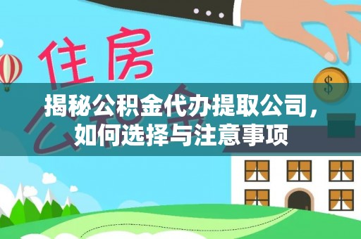 汉寿揭秘公积金代办提取公司，如何选择与注意事项
