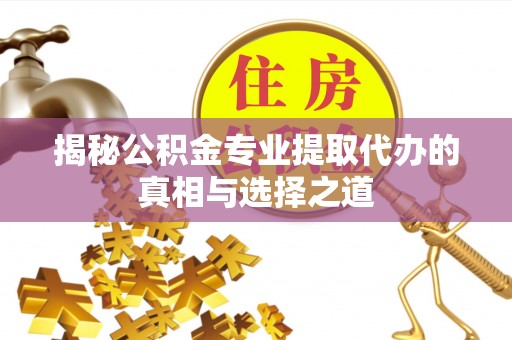 汉寿揭秘公积金专业提取代办的真相与选择之道
